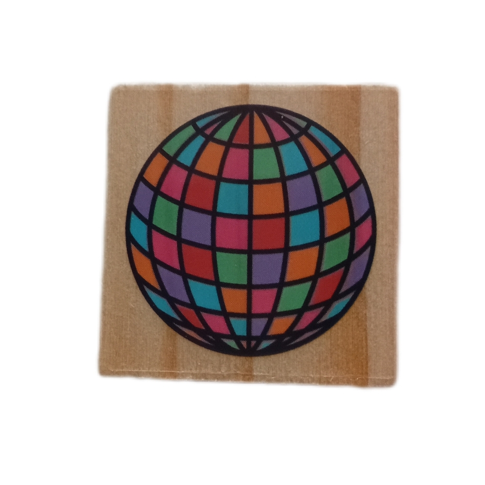 Colorful Globe Design Stamp
